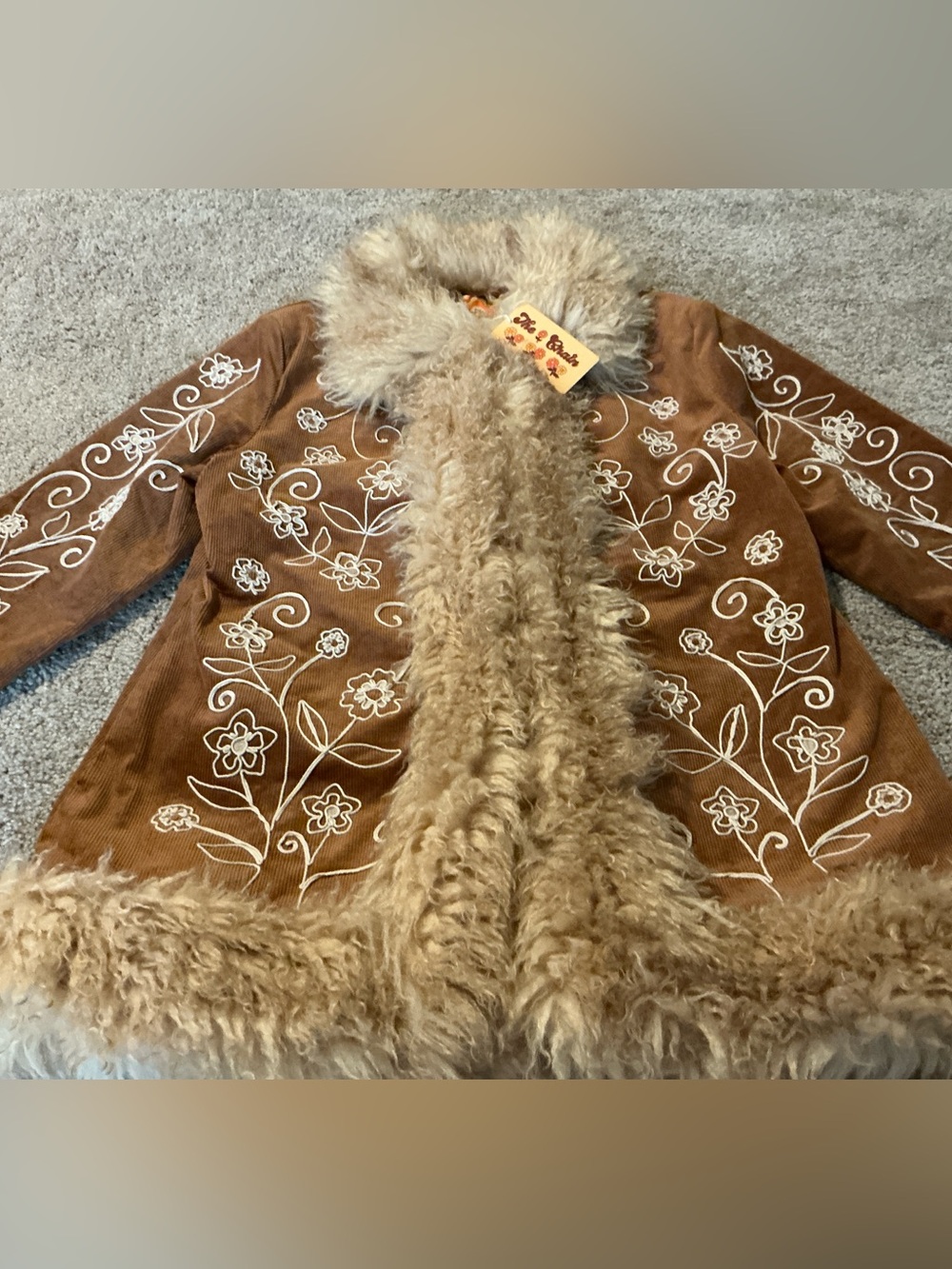NWT~Brown Afghan Style Penny Lane Coat, Boho, Hippie, Retro, 60’s 70’s Inspired